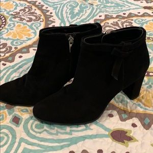 Black Suede Bandolino Booties